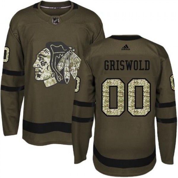 Adidas Chicago Blackhawks #00 Clark Griswold Green...