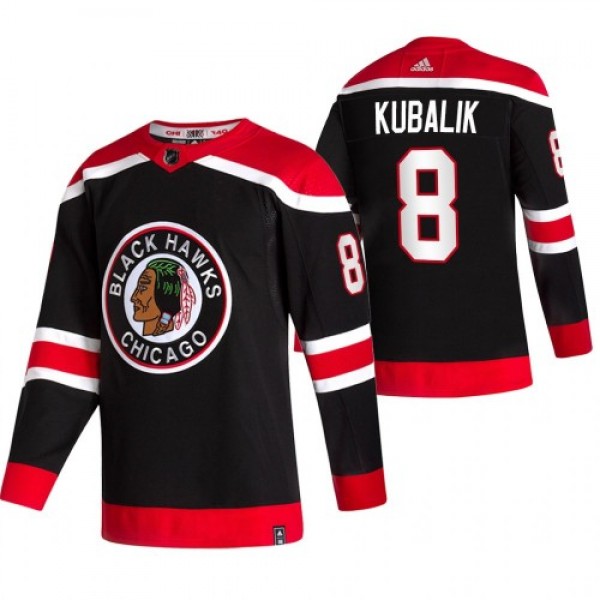 Chicago Chicago Blackhawks #8 Dominik Kubalik Blac...