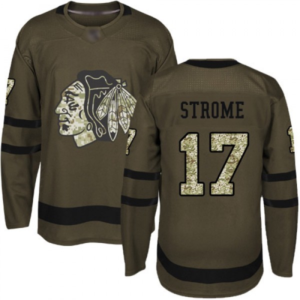Adidas Chicago Blackhawks #17 Dylan Strome Green S...