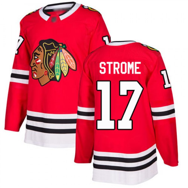 Adidas Chicago Blackhawks #17 Dylan Strome Red Hom...