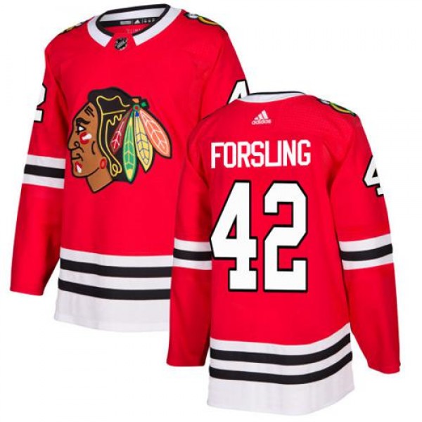 Adidas Chicago Blackhawks #42 Gustav Forsling Red ...
