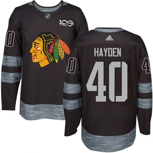 Adidas Chicago Blackhawks #40 John Hayden Black 19...