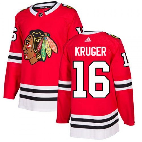 Adidas Chicago Blackhawks #16 Marcus Kruger Red Ho...