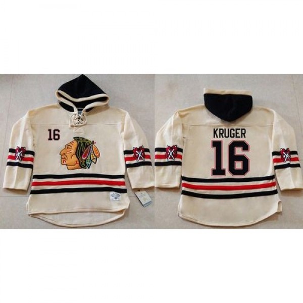 Chicago Blackhawks #16 Marcus Kruger Cream Heavywe...