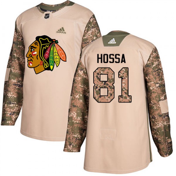 Adidas Chicago Blackhawks #81 Marian Hossa Camo Au...