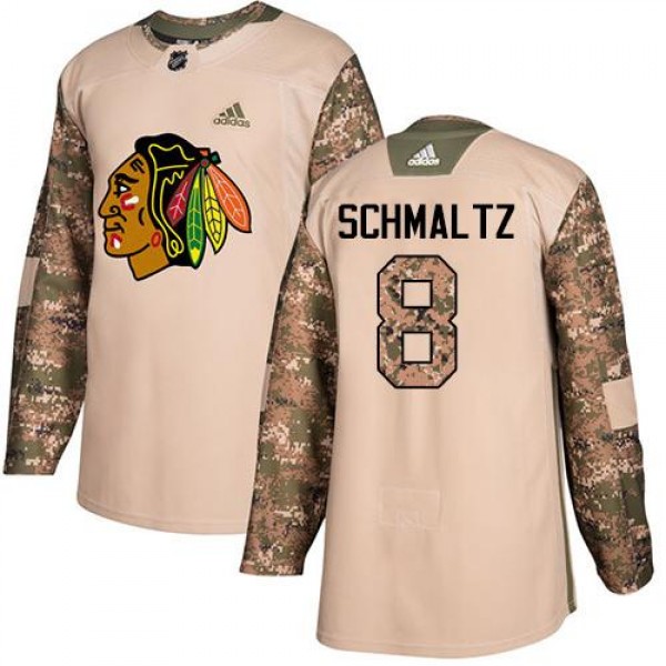 Adidas Chicago Blackhawks #8 Nick Schmaltz Camo Au...