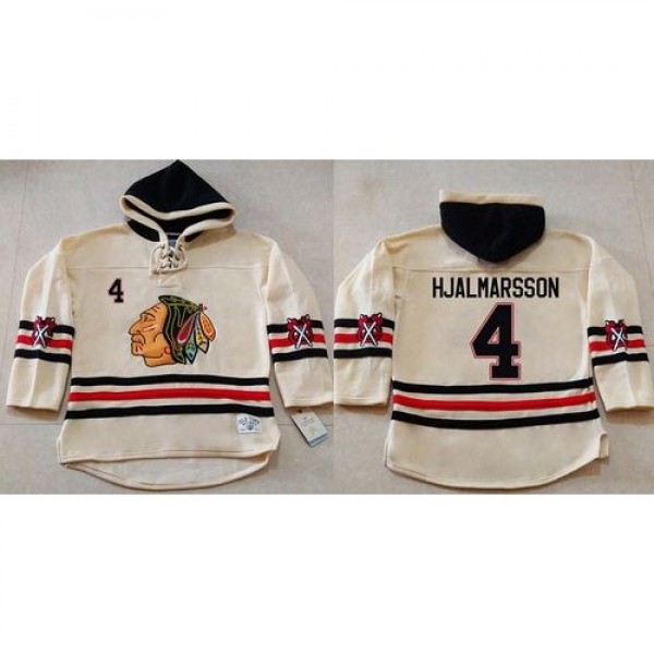 Chicago Blackhawks #4 Niklas Hjalmarsson Cream Hea...