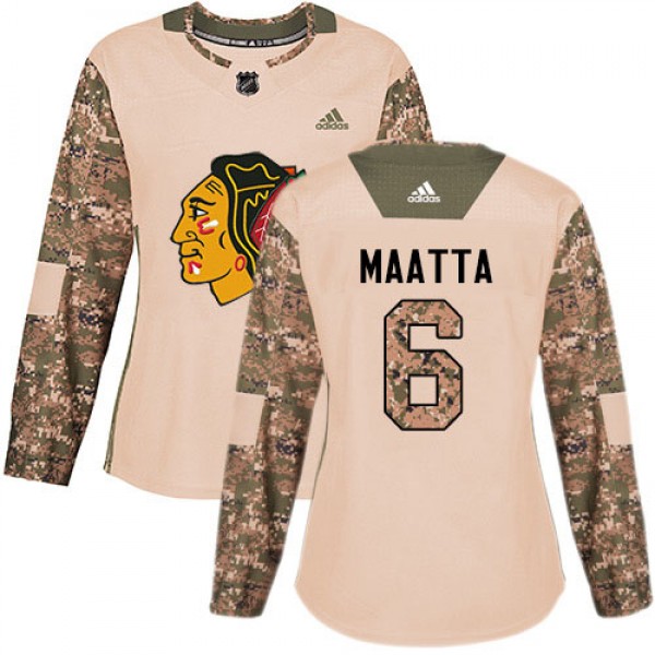 Adidas Chicago Blackhawks #6 Olli Maatta Camo Auth...