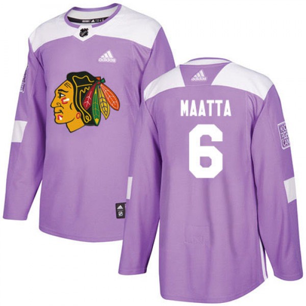 Adidas Chicago Blackhawks #6 Olli Maatta Purple Au...