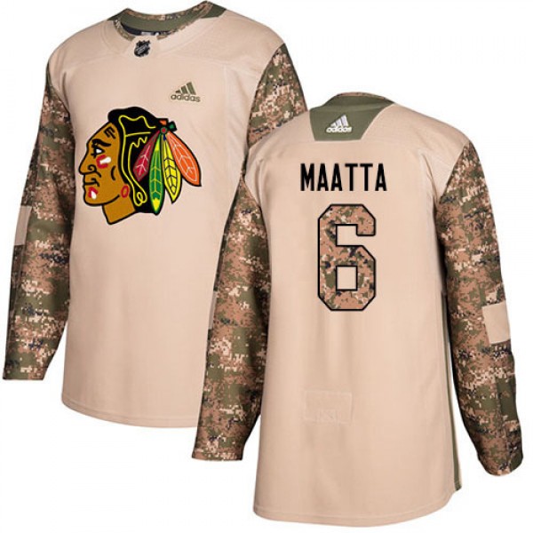 Adidas Chicago Blackhawks #6 Olli Maatta Camo Auth...
