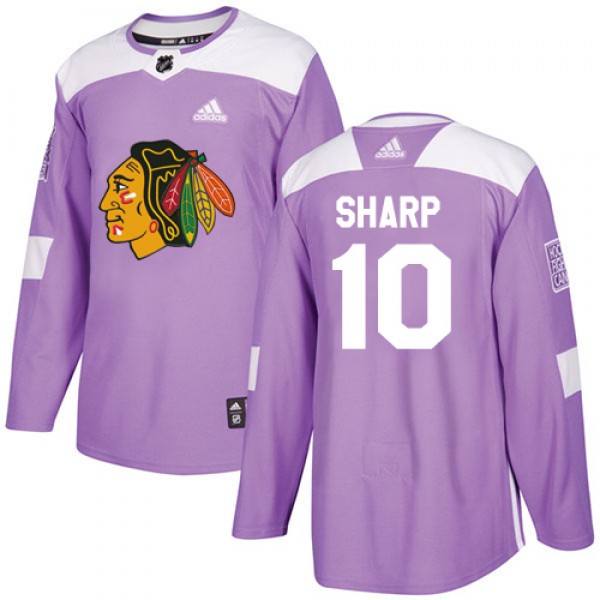 Adidas Chicago Blackhawks #10 Patrick Sharp Purple...
