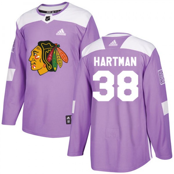 Adidas Chicago Blackhawks #38 Ryan Hartman Purple ...