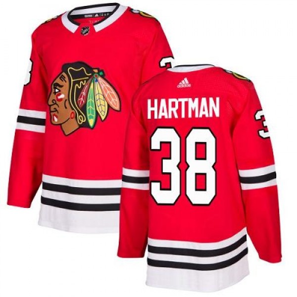 Adidas Chicago Blackhawks #38 Ryan Hartman Red Hom...
