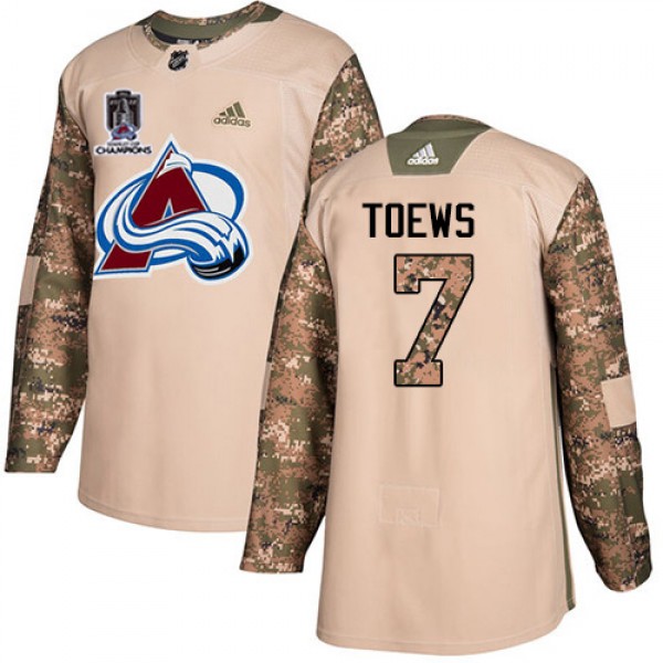 Adidas Colorado Avalanche #7 Devon Toews Camo Auth...
