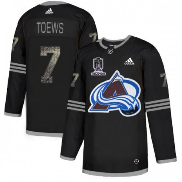 Adidas Colorado Avalanche #7 Devon Toews Black You...