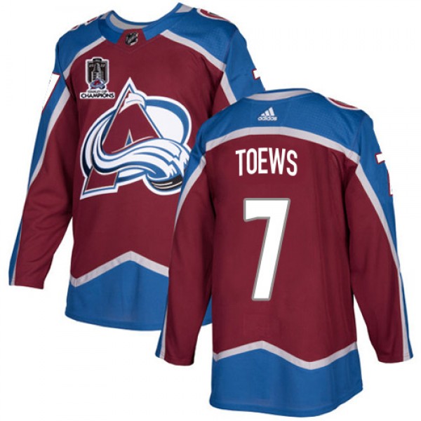 Adidas Colorado Avalanche #7 Devon Toews Burgundy ...