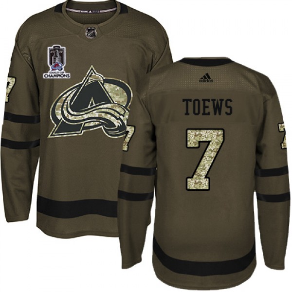 Adidas Colorado Avalanche #7 Devon Toews Green 202...
