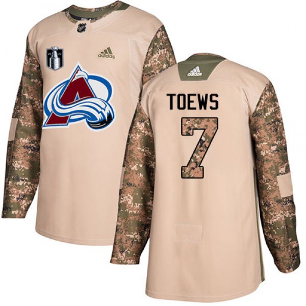 Adidas Colorado Avalanche #7 Devon Toews Camo 2022...