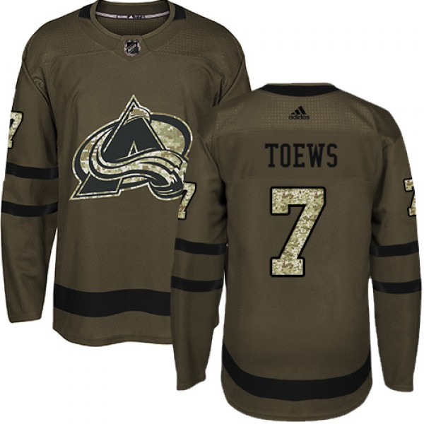 Adidas Colorado Avalanche #7 Devon Toews Green Sal...