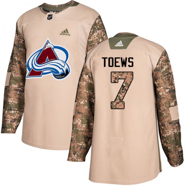 Adidas Colorado Avalanche #7 Devon Toews Camo Auth...