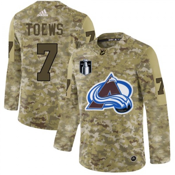 Adidas Colorado Avalanche #7 Devon Toews Camo 2022...