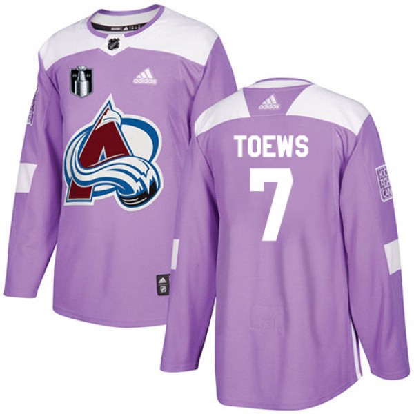 Adidas Colorado Avalanche #7 Devon Toews Purple 20...