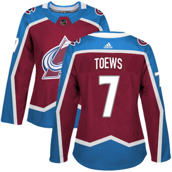 Adidas Colorado Avalanche #7 Devon Toews Burgundy ...