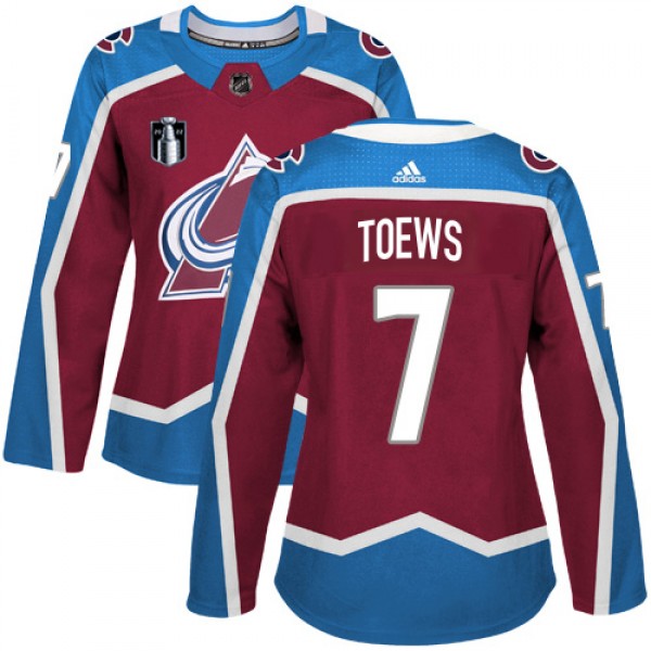 Adidas Colorado Avalanche #7 Devon Toews Burgundy ...