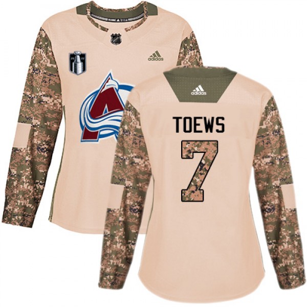 Adidas Colorado Avalanche #7 Devon Toews Camo Wome...