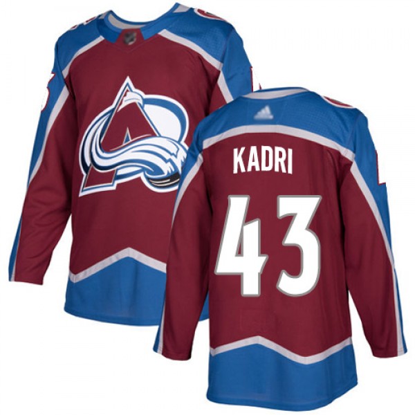Adidas Colorado Avalanche #43 Nazem Kadri Burgundy...