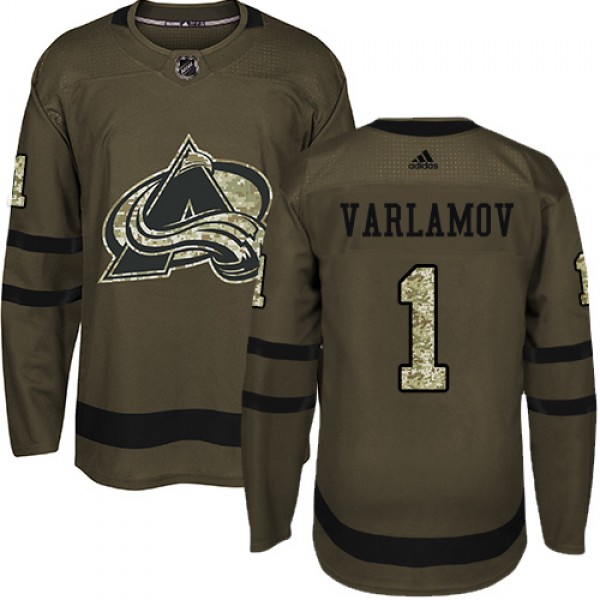 Adidas Colorado Avalanche #1 Semyon Varlamov Green...