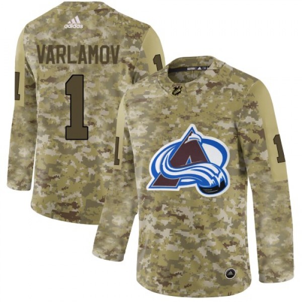 Adidas Colorado Avalanche #1 Semyon Varlamov Camo ...