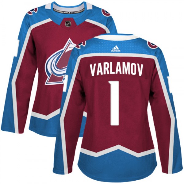 Adidas Colorado Avalanche #1 Semyon Varlamov Burgu...