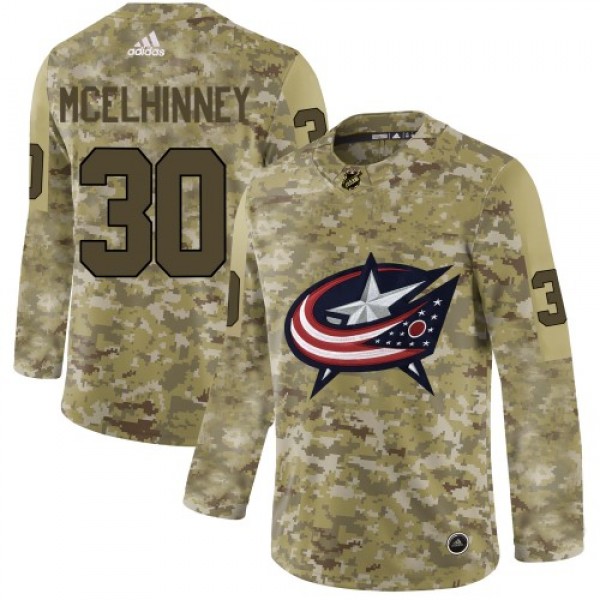 Adidas Blue Columbus Blue Jackets #30 Curtis McElh...