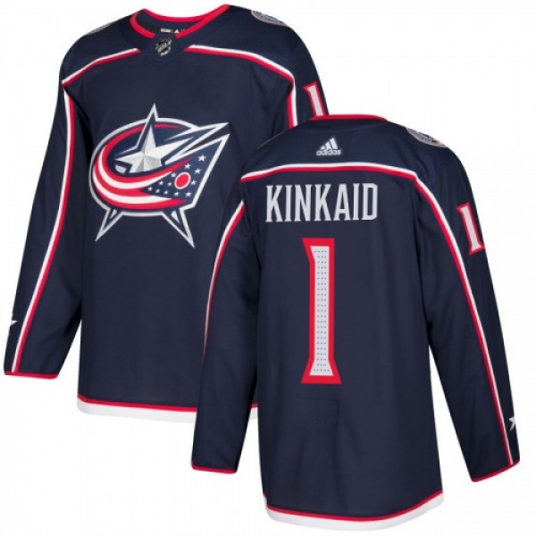 Adidas Blue Columbus Blue Jackets #1 Keith Kinkaid...