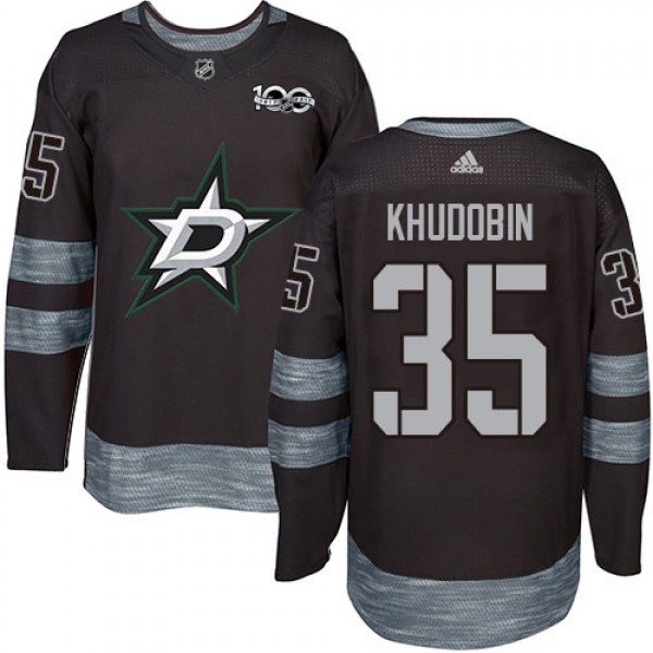 Adidas Dallas Stars #35 Anton Khudobin Black 1917-...