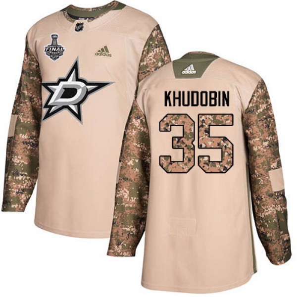 Adidas Dallas Stars #35 Anton Khudobin Camo Authen...