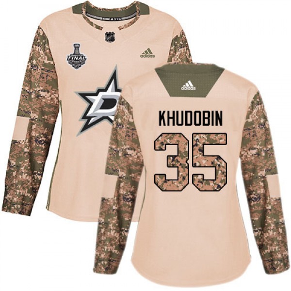 Adidas Dallas Stars #35 Anton Khudobin Camo Authen...