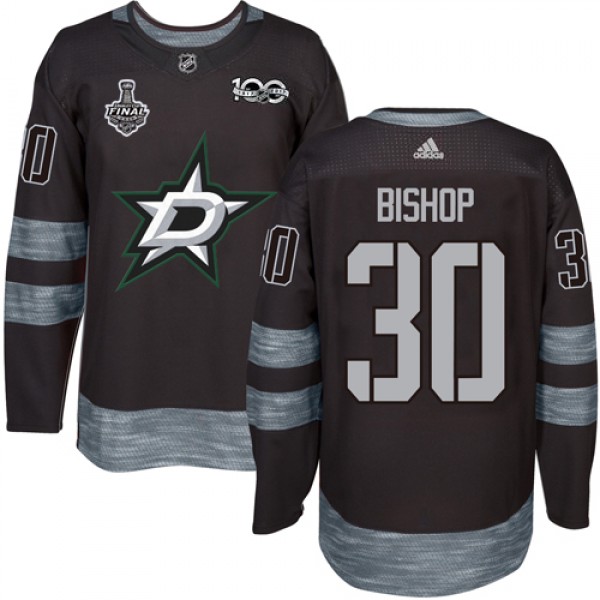 Adidas Dallas Stars #30 Ben Bishop Black 1917-2017...