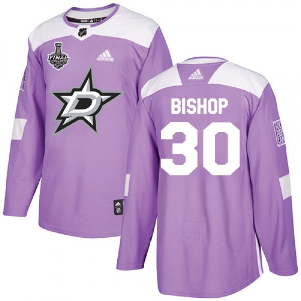 Adidas Dallas Stars #30 Ben Bishop Purple Authenti...