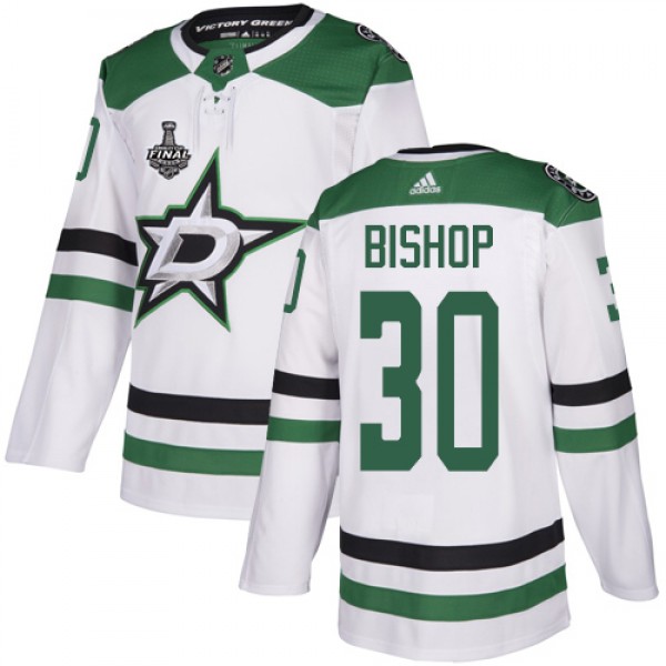 Adidas Dallas Stars #30 Ben Bishop White Road Auth...
