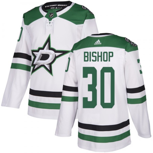 Adidas Dallas Stars #30 Ben Bishop White Road Auth...