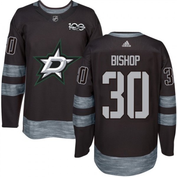 Adidas Dallas Stars #30 Ben Bishop Black 1917-2017...