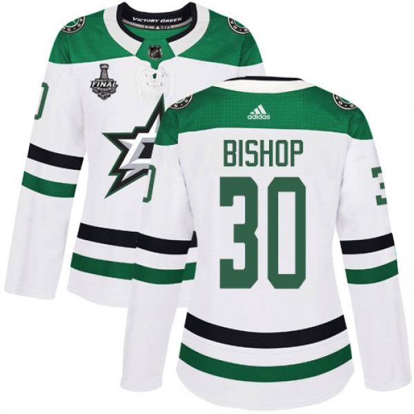 Adidas Dallas Stars #30 Ben Bishop White Road Auth...