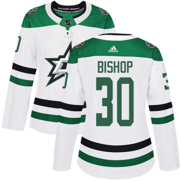 Adidas Dallas Stars #30 Ben Bishop White Road Auth...