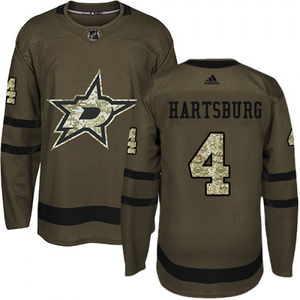 Adidas Dallas Stars #4 Craig Hartsburg Green Salut...