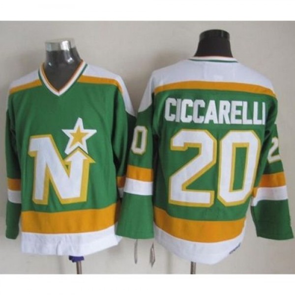 Dallas Stars #20 Dino Ciccarelli Stitched Green CC...