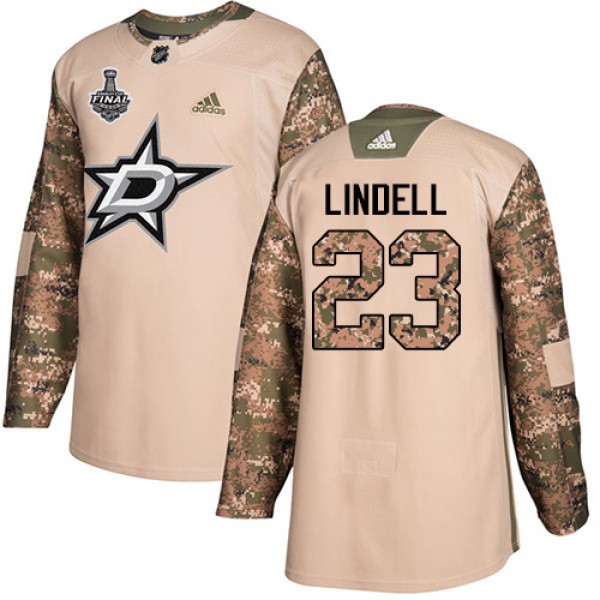 Adidas Dallas Stars #23 Esa Lindell Camo Authentic...