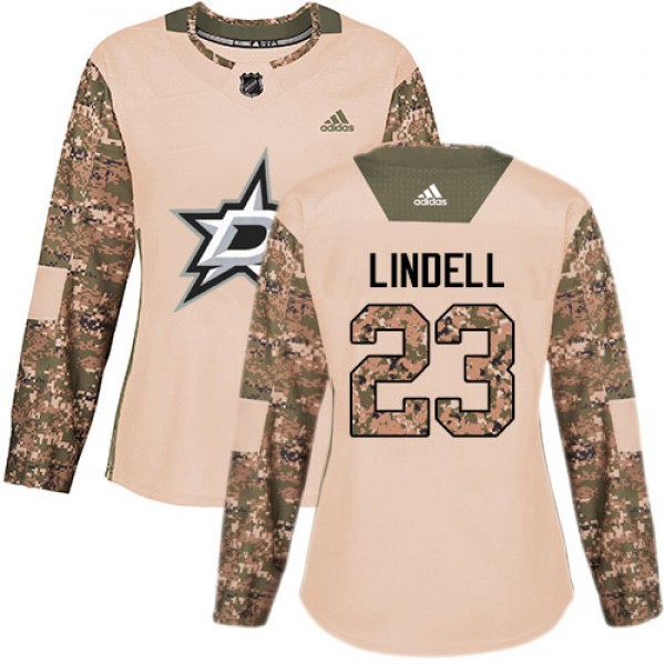 Adidas Dallas Stars #23 Esa Lindell Camo Authentic...