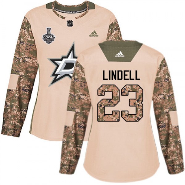 Adidas Dallas Stars #23 Esa Lindell Camo Authentic...
